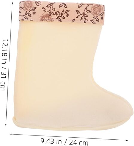 1pair Insulated Boot Liners for Women Thickened Fleece-lined Rain Boot Covers for Cold Weather Mid Calf Socks for Winter in Saudi Arabia