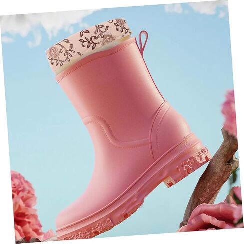 1pair Insulated Boot Liners for Women Thickened Fleece-lined Rain Boot Covers for Cold Weather Mid Calf Socks for Winter in Saudi Arabia