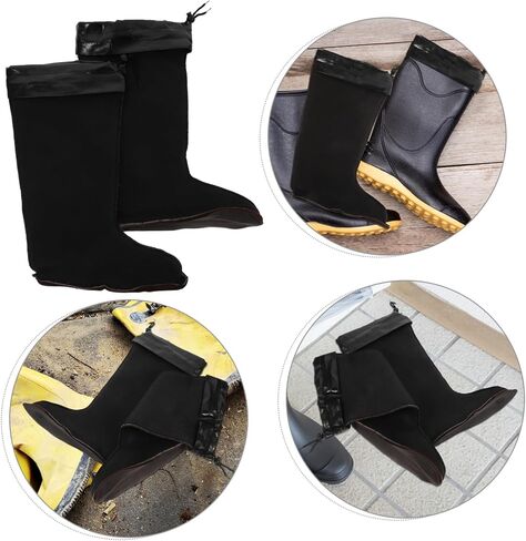 POPETPOP Thermal Rain Boot Liners Insulated Overshoes for Men Warm Winter Boot Inserts for Men in Saudi Arabia