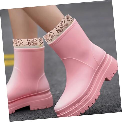 1PAIR مريحة لبطانات التمهيد الشتوية للنساء الجوارب التمهيد المطر المعزول للمغامرات في الهواء الطلق وتصميم الطقس البارد القابل للفصل للصيد والأيام الممطرة in Kuwait