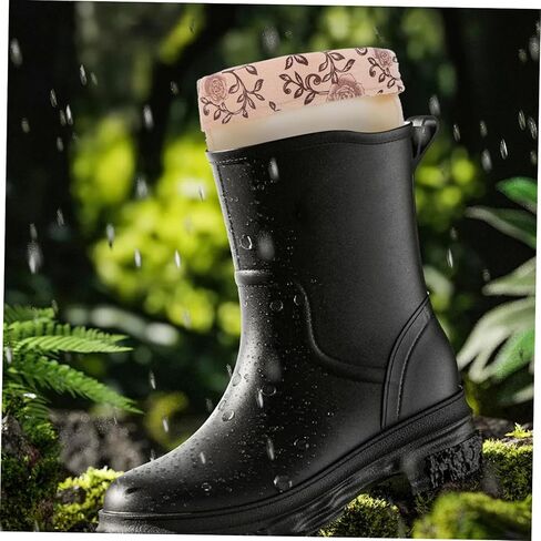 1PAIR مريحة لبطانات التمهيد الشتوية للنساء الجوارب التمهيد المطر المعزول للمغامرات في الهواء الطلق وتصميم الطقس البارد القابل للفصل للصيد والأيام الممطرة in Kuwait