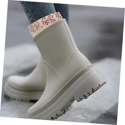 1PAIR مريحة لبطانات التمهيد الشتوية للنساء الجوارب التمهيد المطر المعزول للمغامرات في الهواء الطلق وتصميم الطقس البارد القابل للفصل للصيد والأيام الممطرة in Kuwait