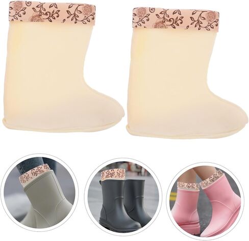 1PAIR مريحة لبطانات التمهيد الشتوية للنساء الجوارب التمهيد المطر المعزول للمغامرات في الهواء الطلق وتصميم الطقس البارد القابل للفصل للصيد والأيام الممطرة in Kuwait