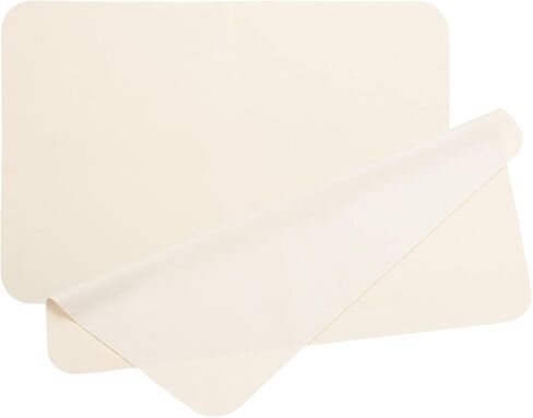 PATIKIL Glasses Cleaning Cloth 11.4" x 7.7", 2 Pcs Microfiber Eyeglasses Polishing Cloth Soft Suede Wipe Screen for Camera Lens Eyeglasses Screens Smart Devices, Beige in Saudi Arabia