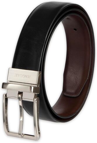 Haggar Men's 2-in-1 Reversible Leather Belt for Dress Pants, Suits, Khakis-Classic, Business Casual, Formal, Work in Saudi Arabia