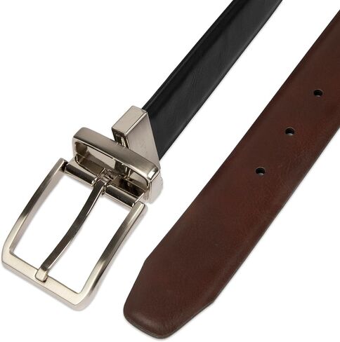Haggar Men's 2-in-1 Reversible Leather Belt for Dress Pants, Suits, Khakis-Classic, Business Casual, Formal, Work in Saudi Arabia