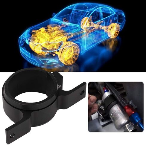 Tissting Fuel Pump Pump Bracket 60mm Aluminy Mounting Kit للسيارة - حامل المشبك العالمي للوقود والزيت والماء ، وتركيب سهل ، وتصميم مستقر وموثوق لعشاق السيارات in Saudi Arabia