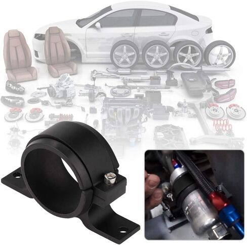 Tissting Fuel Pump Pump Bracket 60mm Aluminy Mounting Kit للسيارة - حامل المشبك العالمي للوقود والزيت والماء ، وتركيب سهل ، وتصميم مستقر وموثوق لعشاق السيارات in Saudi Arabia