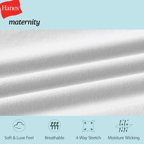 Hanes Womens Maternity T-Shirt, Stretch & Recover Short Sleeve Pregnancy Top, Moisture-Wicking Maternity Tee in Saudi Arabia