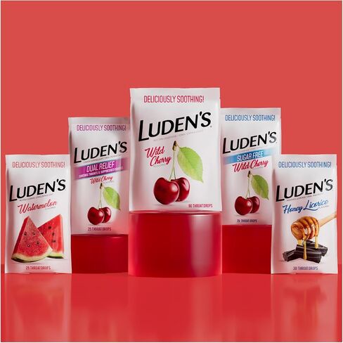 Luden's Sore Throat Drops, for Minor Sore Throat Relief, Watermelon, 90 Count in Saudi Arabia