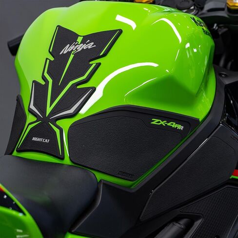 NIGHT CAT Compatible ZX-4R ZX4R/RR 2023 Motorcycle Fuel Tank Pad Kit Side Fuel Knee Guard Sticker Fuel Tank Protector(Black gray) in Saudi Arabia