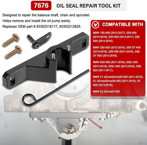 16pcs مجموعة توقيت محاذاة عمود الحدبات تتوافق مع محرك BMW N20 N26 ، مع حامل دولاب الموازنة و 7676 مجموعة من مجموعة أدوات وإصلاح الختم والوقود ، يحل محل 212831 ، 119340 ، 212830 ، 219548 in Saudi Arabia
