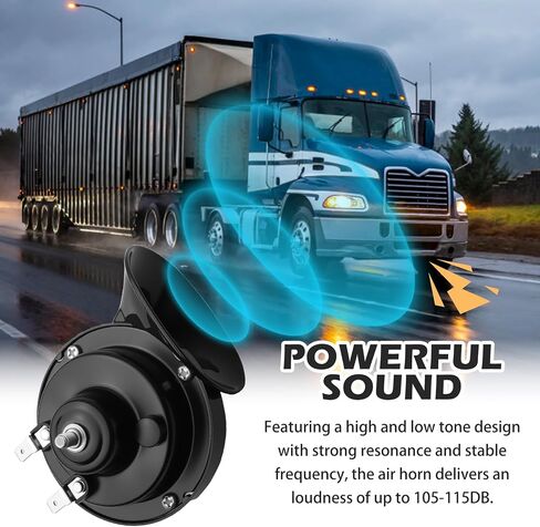 105-115 DB Car Horns 12V Loud,High and Low Tone Train Horn for Car with Gasket and Nut for Alerting Surrounding,Universal Cars Accessories Air Horns for Cars Motorcycle Boat in Saudi Arabia