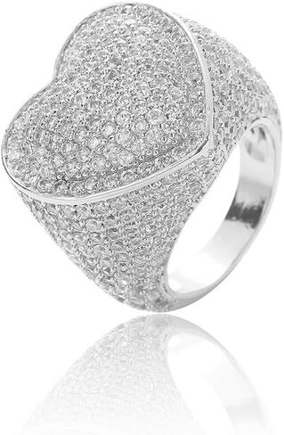 14K Gold Heart Moissanite Ring Men's Jewelry Wedding Love Symbol Special Occasion Best Gift Luxurious Elegant Romantic Stylish Commitment Engagement Anniversary Unique Timeless in Saudi Arabia