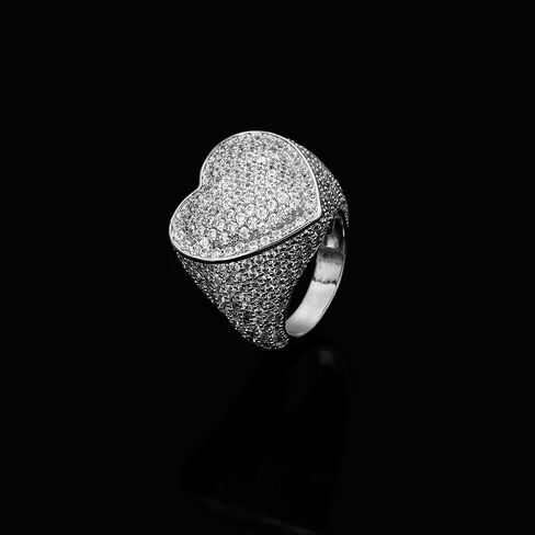 14K Gold Heart Moissanite Ring Men's Jewelry Wedding Love Symbol Special Occasion Best Gift Luxurious Elegant Romantic Stylish Commitment Engagement Anniversary Unique Timeless in Saudi Arabia