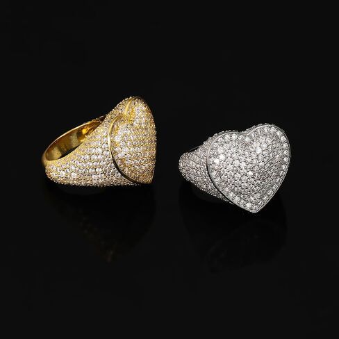 14K Gold Heart Moissanite Ring Men's Jewelry Wedding Love Symbol Special Occasion Best Gift Luxurious Elegant Romantic Stylish Commitment Engagement Anniversary Unique Timeless in Saudi Arabia