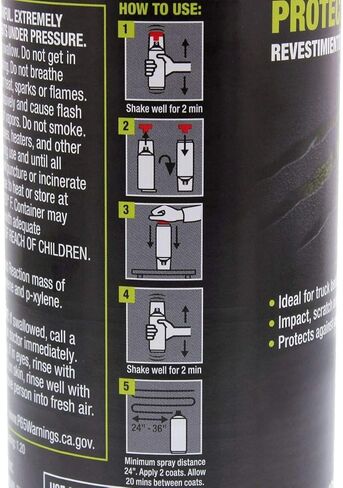 U-POL Raptor Protective Coating Bed Liner 2K Aerosol | Basalt Gray 2-Part Protective Urethane Coating Spray Paint for Spot Repairs and Small Jobs | 2-Pack in Saudi Arabia