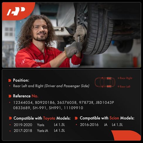 طبول الفرامل الخلفية A-premium مجموعة وأحذية متوافقة مع Toyota Yaris 2019-2020 ، Yaris IA 2017-2018 & Scion IA 2016 ، 1.5L ، 6-PC in Saudi Arabia
