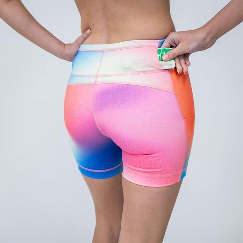 Sprints Womens Flexion 5" Compression Shorts with Pockets, Drawcord & Silicone Lined Hem in Saudi Arabia