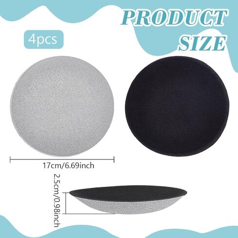 Benecreat 4pcs Round Round Fascinator Hat Base ، 6.7inch Eva Cloth Millinery Base ، Sinamay Base for Wedding Party Hat Making in Saudi Arabia