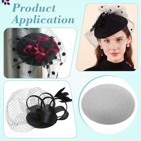Benecreat 4pcs Round Round Fascinator Hat Base ، 6.7inch Eva Cloth Millinery Base ، Sinamay Base for Wedding Party Hat Making in Saudi Arabia