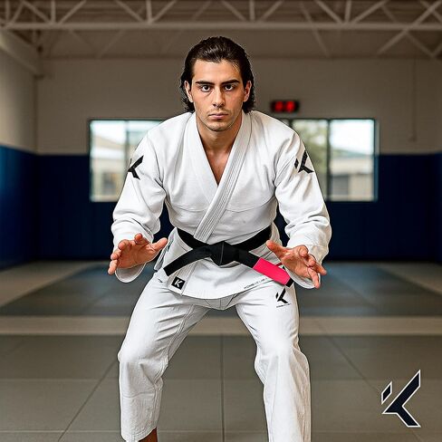 Kombat USA للبالغين Light Edition BJJ GI Men ، Jiu Jitsu Premium 100 ٪ Cotton Ibjjf Added | Kimono BJJ GI | مجموعة GI كاملة in Kuwait