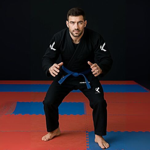 Kombat USA للبالغين Light Edition BJJ GI Men ، Jiu Jitsu Premium 100 ٪ Cotton Ibjjf Added | Kimono BJJ GI | مجموعة GI كاملة in Kuwait
