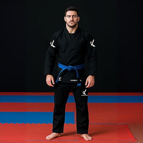 Kombat USA للبالغين Light Edition BJJ GI Men ، Jiu Jitsu Premium 100 ٪ Cotton Ibjjf Added | Kimono BJJ GI | مجموعة GI كاملة in Kuwait