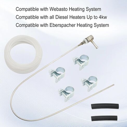 ‎89031118 Diesel Heater Fuel Line Fit for Webasto Eberspacher Parking Heater Tank Standpipe with Fuel Connections and Clamps Fit for Below 5KW Heaters Diesel Heater Accessories in Saudi Arabia