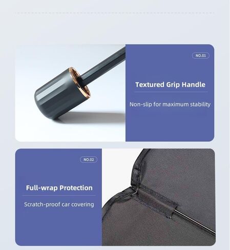 Car Windshield Sun Shade Umbrella, Foldable Cover Sunshade, Bendable Shaft, Car Window Shades Umbrella for Front Windshield, Suitable for Most Cars (53''L*31''W in Saudi Arabia