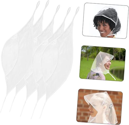 Partykindom Rain Bonnet Hat Clear Clear Rainprofling Caps للنساء أغطية رأس واقية خفيفة الوزن للأنشطة في الهواء الطلق in Kuwait