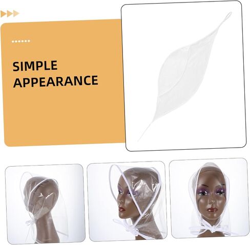 Partykindom Rain Bonnet Hat Clear Clear Rainprofling Caps للنساء أغطية رأس واقية خفيفة الوزن للأنشطة في الهواء الطلق in Kuwait