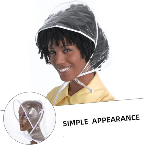PartyKindom Rain Bonnet Hat Clear Rainproof Caps for Women Lightweight Protective Headwear for Outdoor Activities in Saudi Arabia