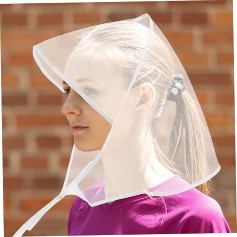 BESPORTBLE 5PCS قبعات مقاومة للمطر للنساء محمولة قابلة للطي بونيه قبعة حماية الشعر سفر سفر للأنشطة في الهواء الطلق التسوق والمشي أبيض in Saudi Arabia