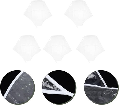 5pcs Rain Bonnet for Women Hair Cover Visor Protects Hairstyle from Rain Lightweight Caps White in Saudi Arabia