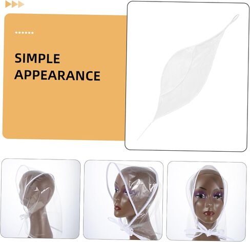 BESPORTBLE 5PCS محرك الشعر الشفاف بونيه للنساء قبعات أمطار خفيفة الوزن مع تصميم مقاوم للرياح للأنشطة الخارجية والطقس السيئ in Saudi Arabia