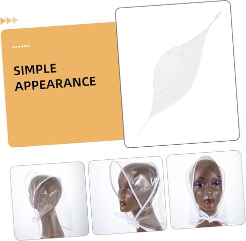 5pcs Sunscreen Hat for Women Rainproof Hat Hair Cover Bonnet for Hair Styling Maintain Rainy Days White in Saudi Arabia