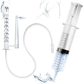 150ML Enema Syringe Cleaning Douche System，Travel Enema Kit for Colon Cleansing，Douche Enema Kit for Women & Men with 2 Nozzles ，with 23.6in Hose in Saudi Arabia
