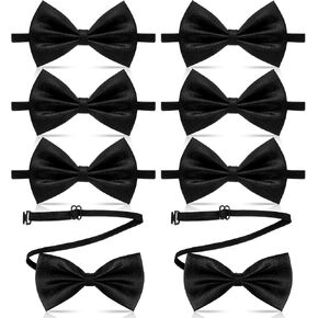 8 PCS Bow Ries للرجال ، وعلاقات القوس للرجال القابلة للتعديل ، البوليستر الساتان قبل الولادة ، مقطع على Bowties ، Tuxedo Necktie لحفل الزفاف ، الحفلات ، المأدبة ، الأحداث الرسمية ، هدية عيد الأب (أسود) in Kuwait
