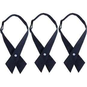 3 Pcs Adjustable Cross Bow Tie, French School Uniform Necktie for Men Women in Saudi Arabia