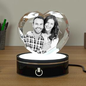 LED 7 Color Rotating Light Crystal Display Base Stand (7 Color Rotating), Display Base for 3D Crystal Photo Glass Art in Kuwait