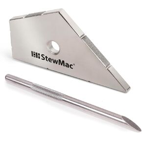 StewMac Fret Rocker - أداة هزازة الحنق الأصلية المصنوعة من الفولاذ المقاوم للصدأ 4 في 1 ذات حافة صغيرة مستقيمة، تم تصنيعها بدقة للحصول على الدقة، وتحديد موقع الحنق العالية بسرعة in Kuwait