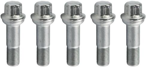 5pcs من الفولاذ المقاوم للصدأ من الفولاذ المقاوم للصدأ بعجلة الترباس 2 5/8 "لـ GLE350 16-18 ، لـ GLC300 16-19 ، لـ GLE350 16-18 ، لـ GLA250 14-18 ، لـ G63 13-19 ، لـ G550 09-18 ، لـ GLS450 17-19 W164 W166 X204 W221 C216 in Saudi Arabia