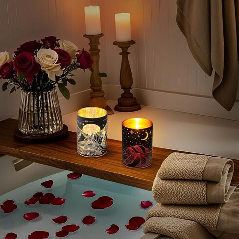 Votive Candle Holders, SunGlee Tealight Candle Holder with Gift Box, Glass Candle Holder with LED Light for Table Centerpieces, Tea Party, Wedding, Birthday, Various Themed Parties Table Decor 2Pack in Saudi Arabia