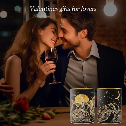 Votive Candle Holders, SunGlee Tealight Candle Holder with Gift Box, Glass Candle Holder with LED Light for Table Centerpieces, Tea Party, Wedding, Birthday, Various Themed Parties Table Decor 2Pack in Saudi Arabia
