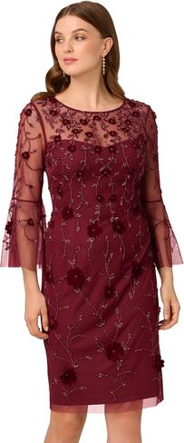 Adrianna Papell Women's Bead Velvet Sheath Dress in Saudi Arabia