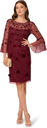 Adrianna Papell Women's Bead Velvet Sheath Dress in Saudi Arabia