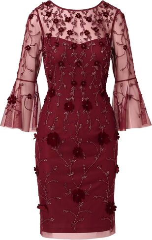Adrianna Papell Women's Bead Velvet Sheath Dress in Saudi Arabia