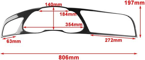 Zhisheng Carbon Fiber Center Console Instrument Panel Overlay Dashboard Cover Trim for Audi A4 B8 Typ 8K 2013-2014, A4L 2013-2016, S4 2013, LHD in Saudi Arabia