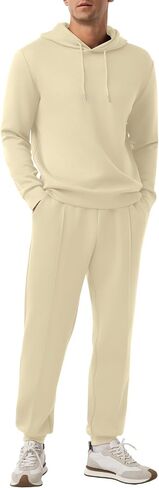 PrinStory Men's Tracksuit 2 Piece Drawstring Hoodie Sweatsuits Jogging Suits Casual Outfits for Men in Saudi Arabia